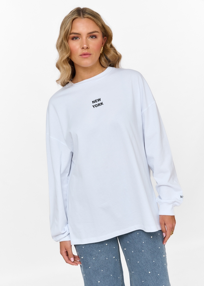 New york longsleeve wit