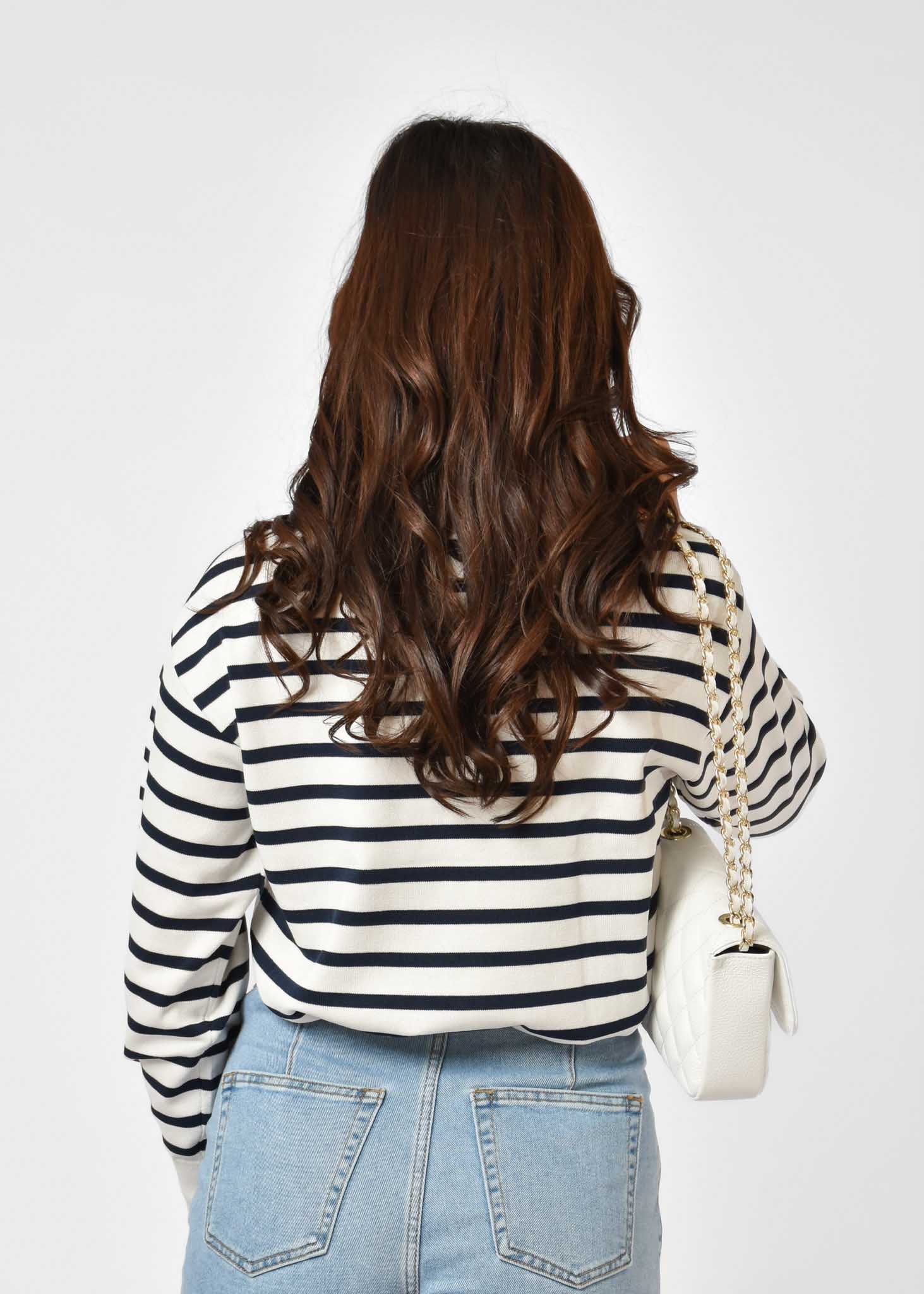 Yfke top blauw