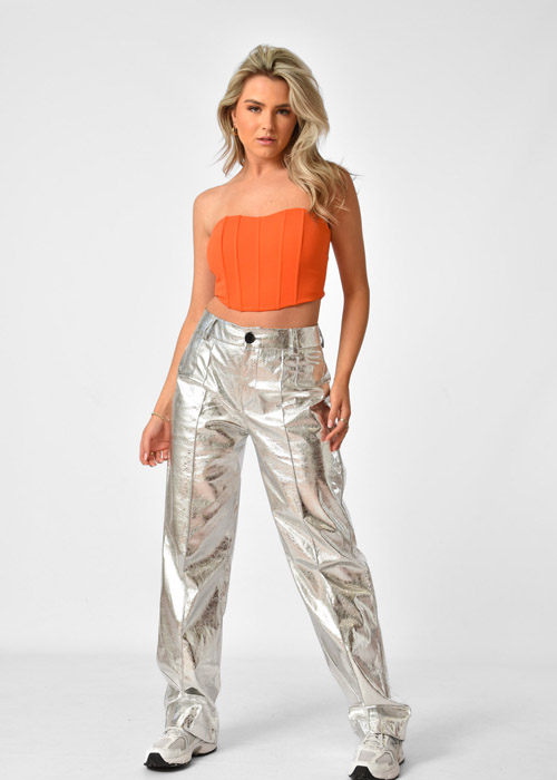 Kayla corset top oranje