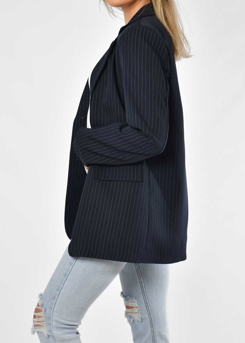 Maan blazer donkerblauw