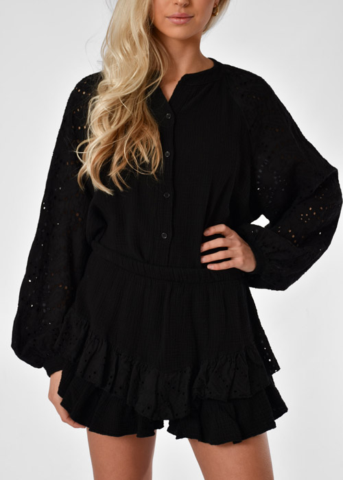 Roxy blouse zwart
