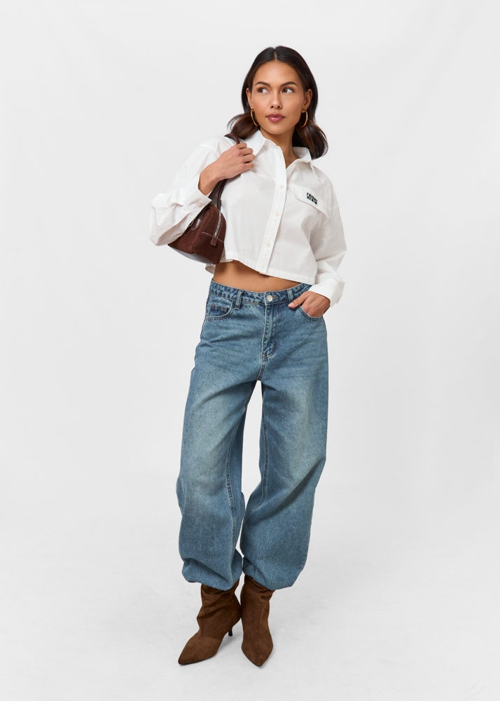 Friday Denim cropped blouse