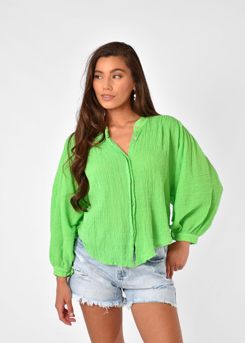 Feline blouse groen