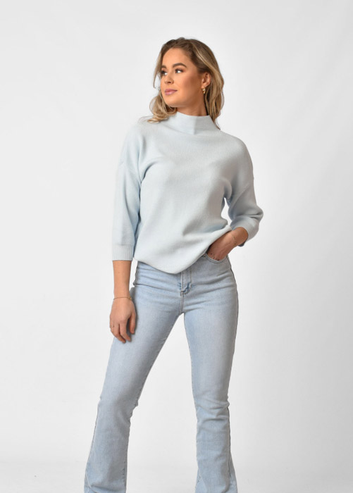 Maud top blauw