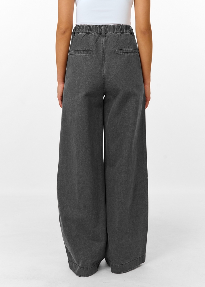 Sara strass jeans donkergrijs