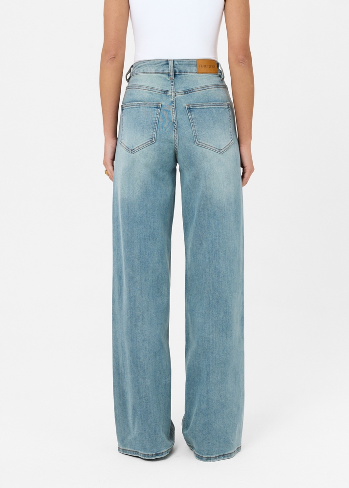 Wide leg stretch jeans