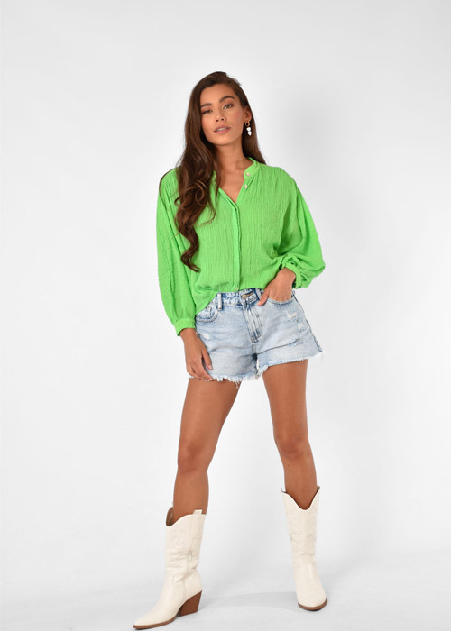 Feline blouse groen