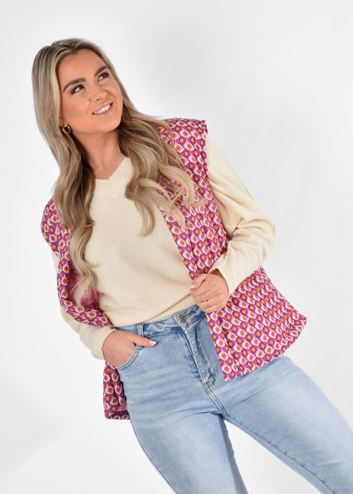 Marthe gilet paars