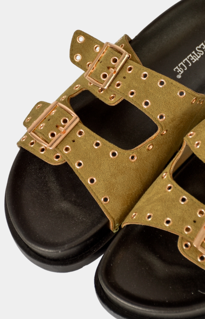 Nola slippers groen