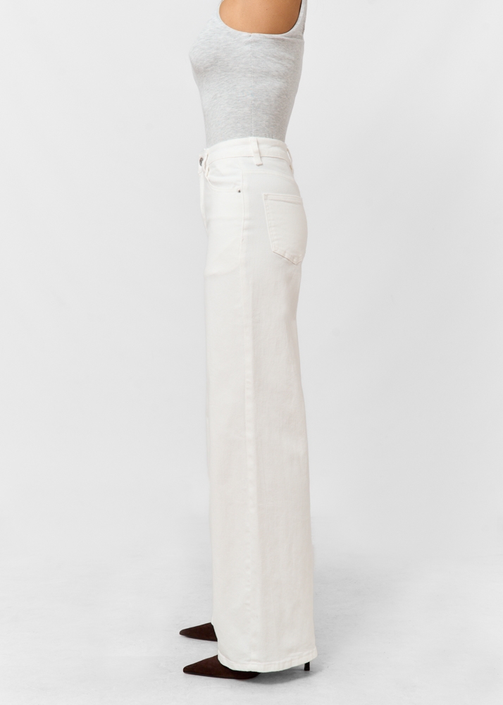Wide leg stretch jeans