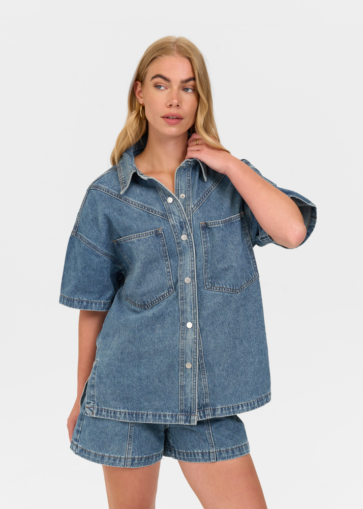 Signature denim blouse