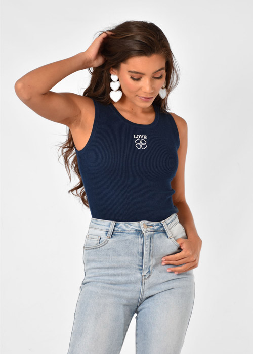 Fenne tanktop donkerblauw 
