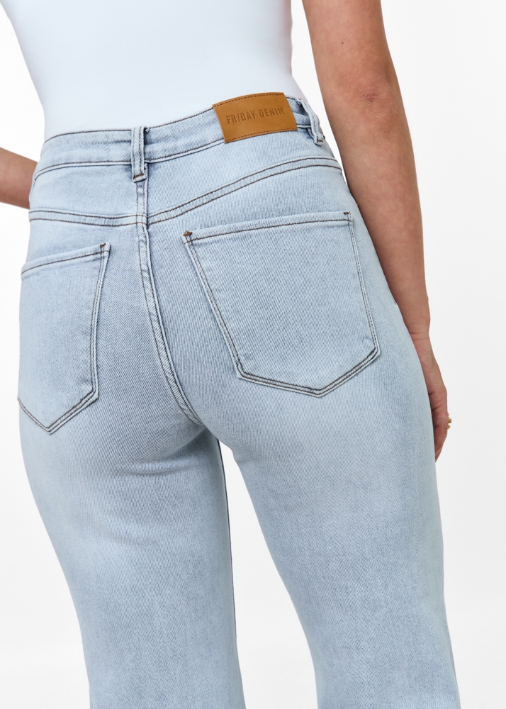Straight leg clean stretch jeans