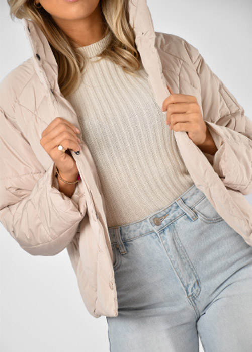 Nina puffer beige