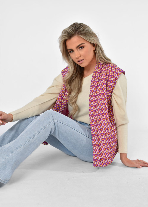 Marthe gilet paars