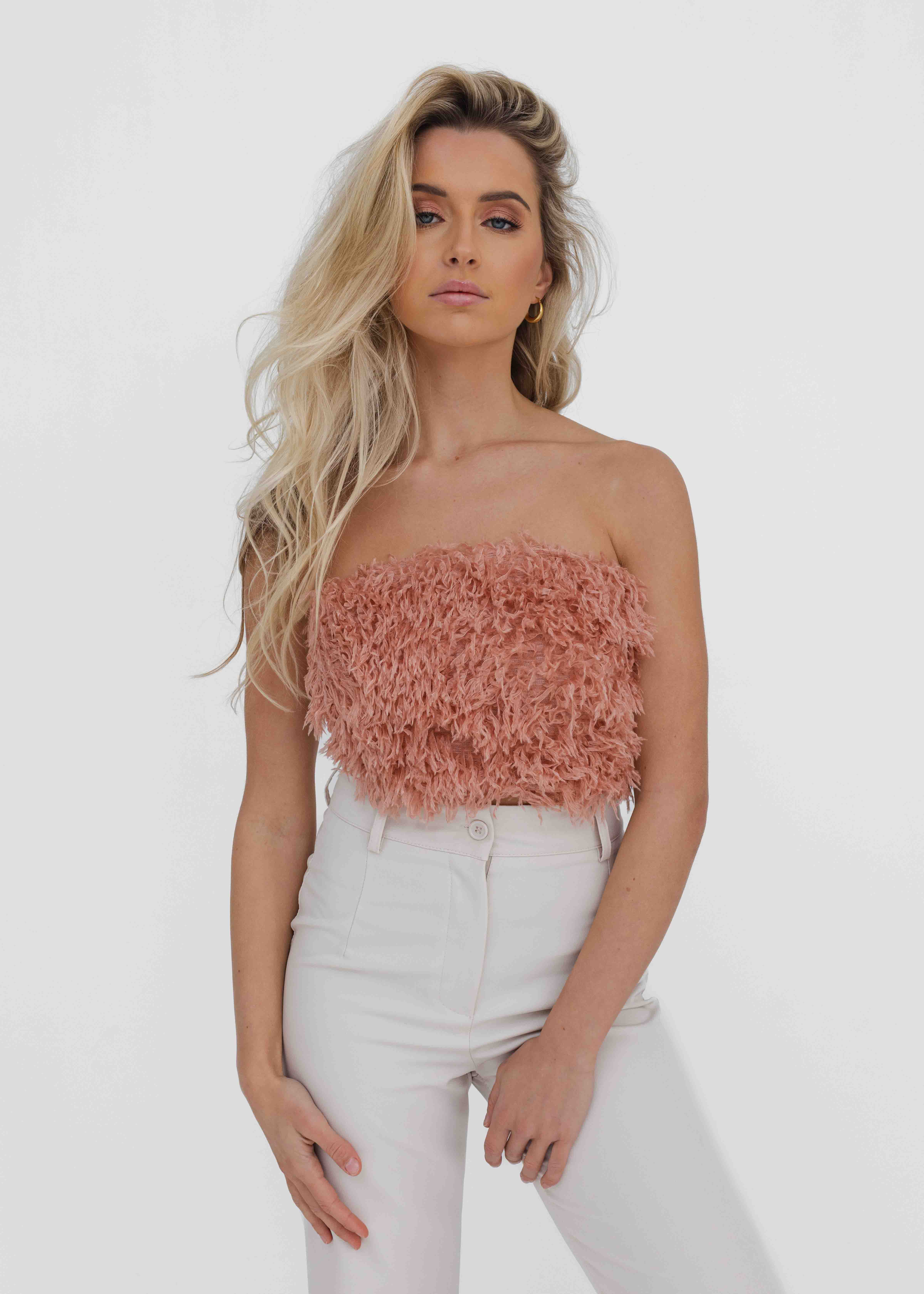 Iconic top lichtroze