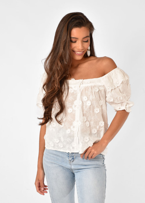Maan blouse wit 