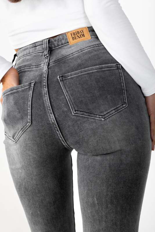 Flared jeans grijs