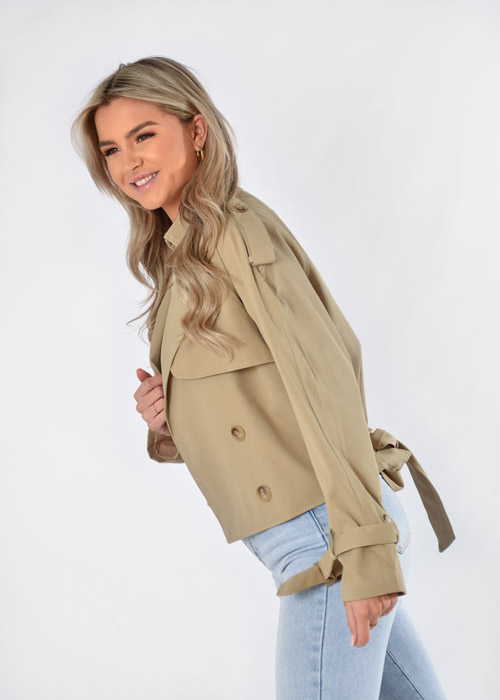 Lola korte trenchcoat camel