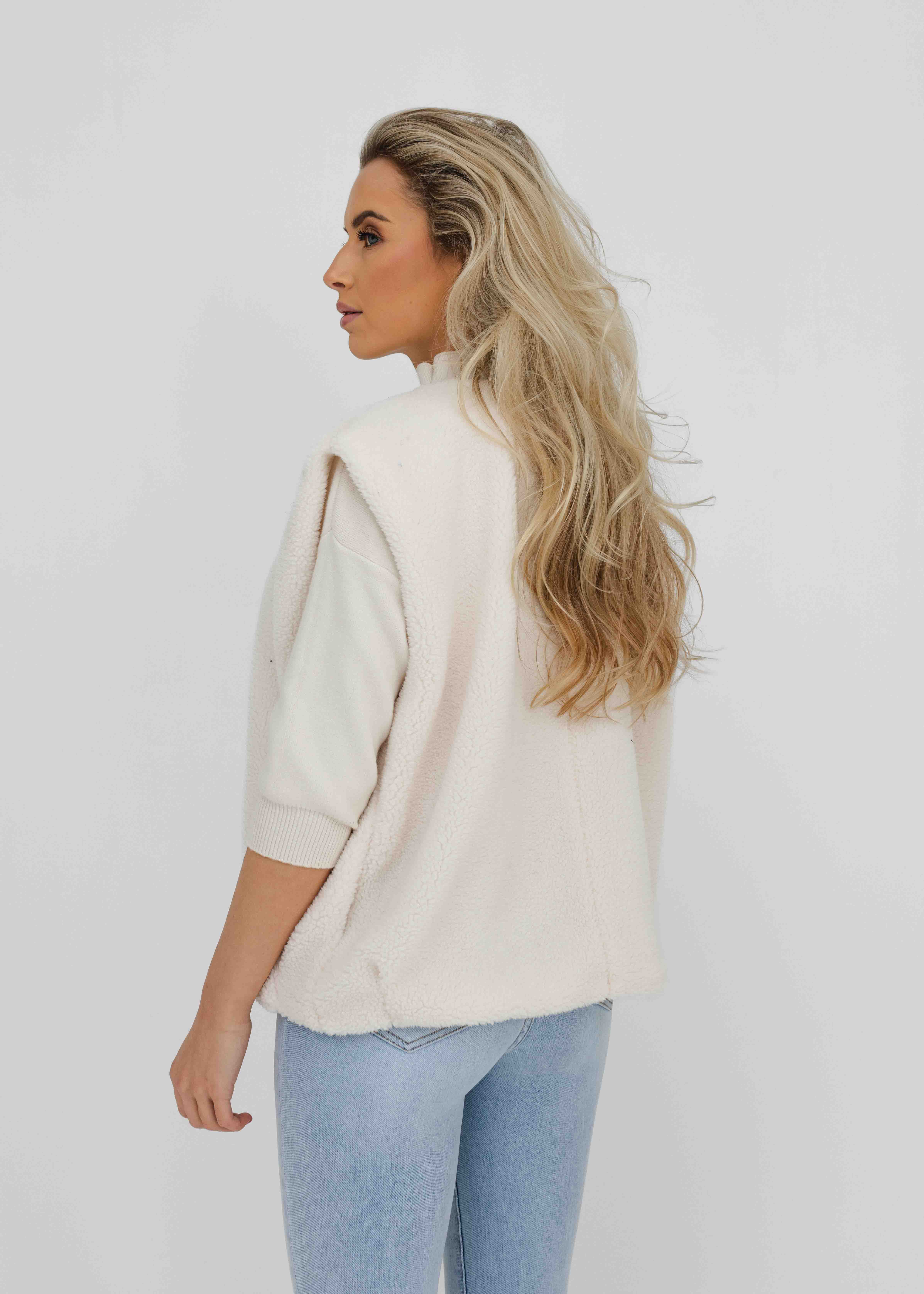 Lela teddy gilet wit
