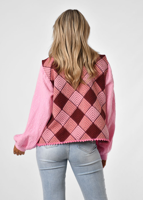 Felicia gilet roze 