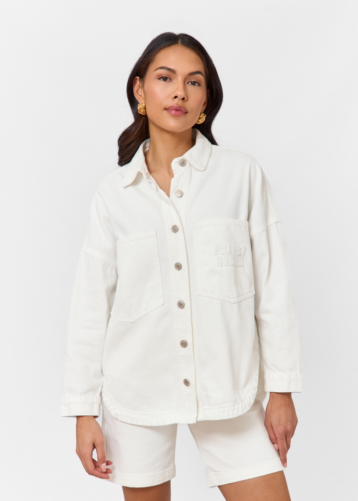 Oversized denim blouse