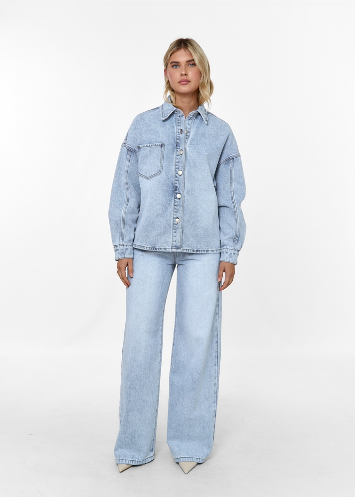 Boyfriend denim blouse