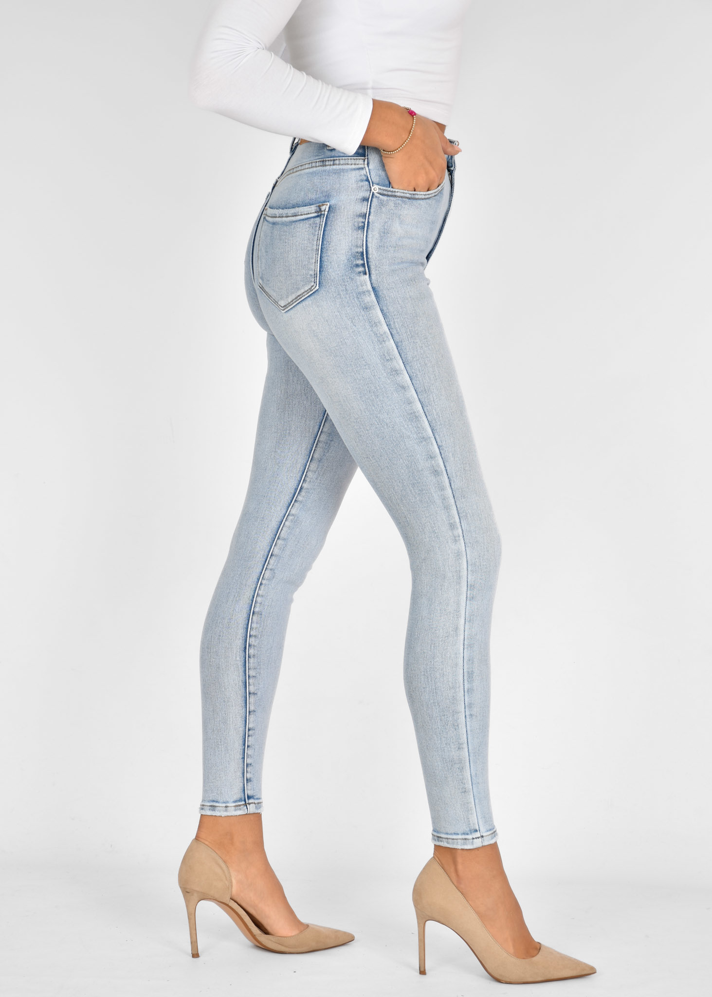 Skinny jeans blauw