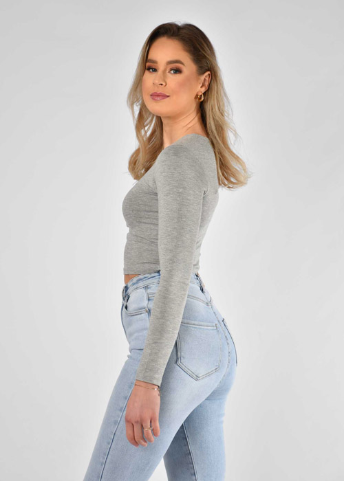 Levi top lichtgrijs