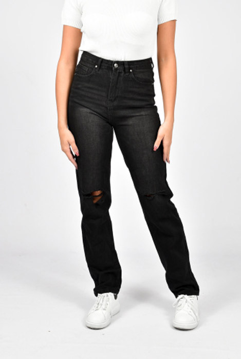 Emma straight leg jeans black