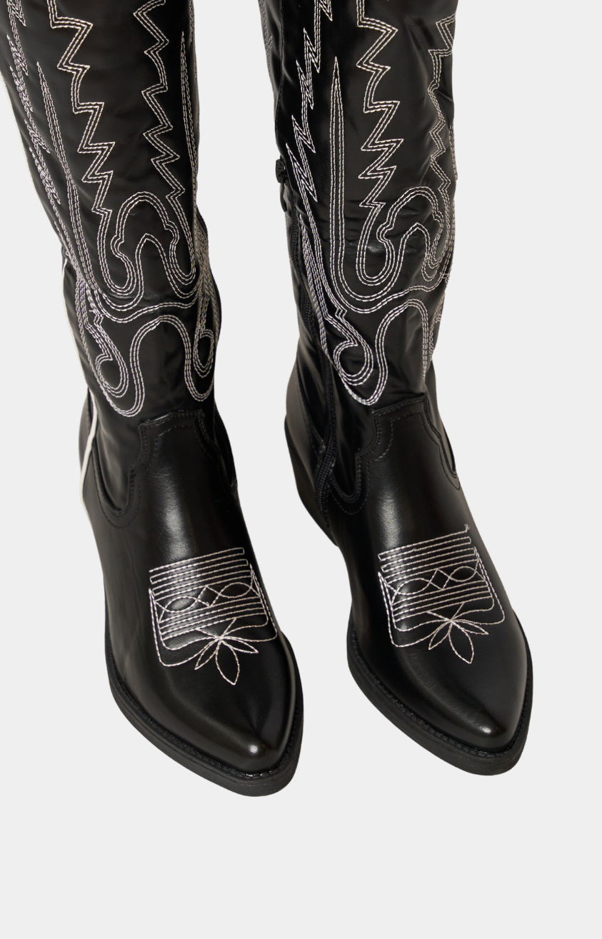 Saar cowboy boots zwart