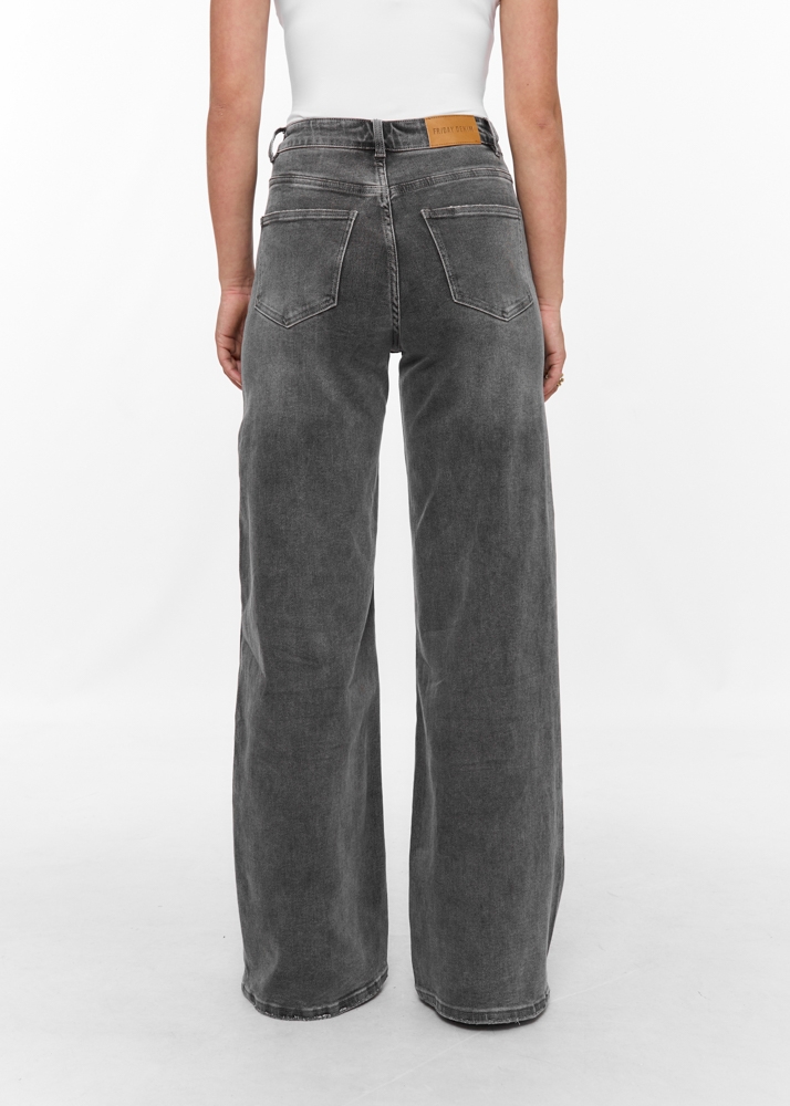 Wide leg stretch jeans