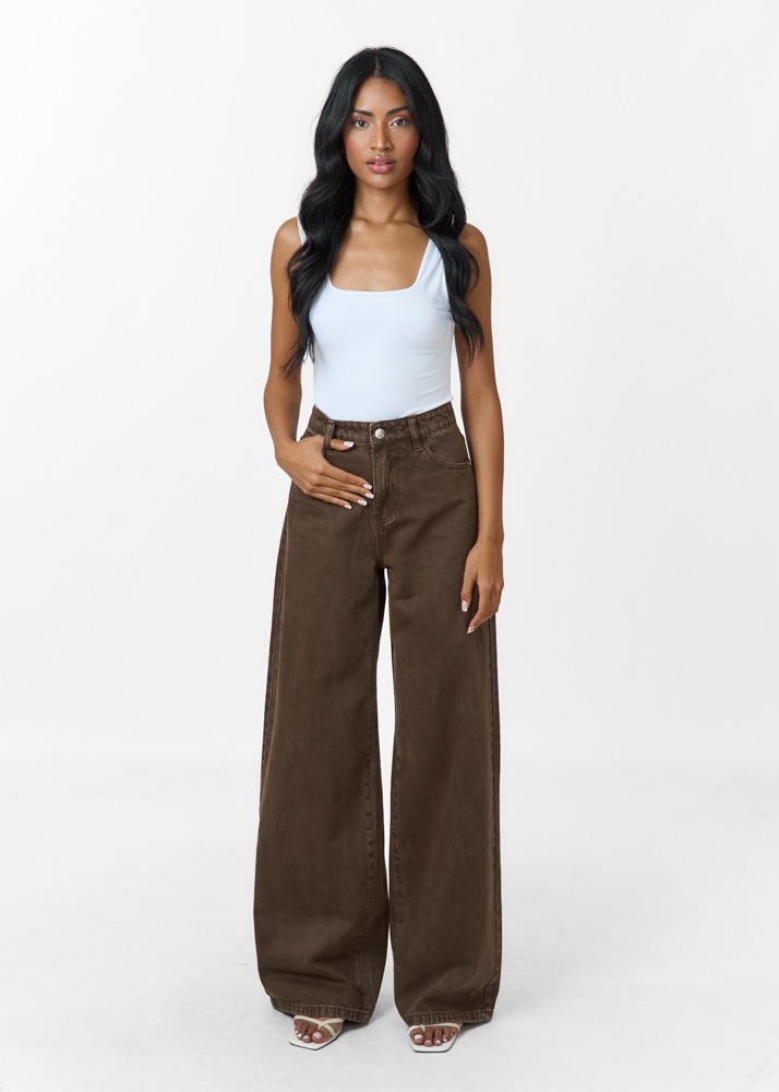 Wide leg classic jeans