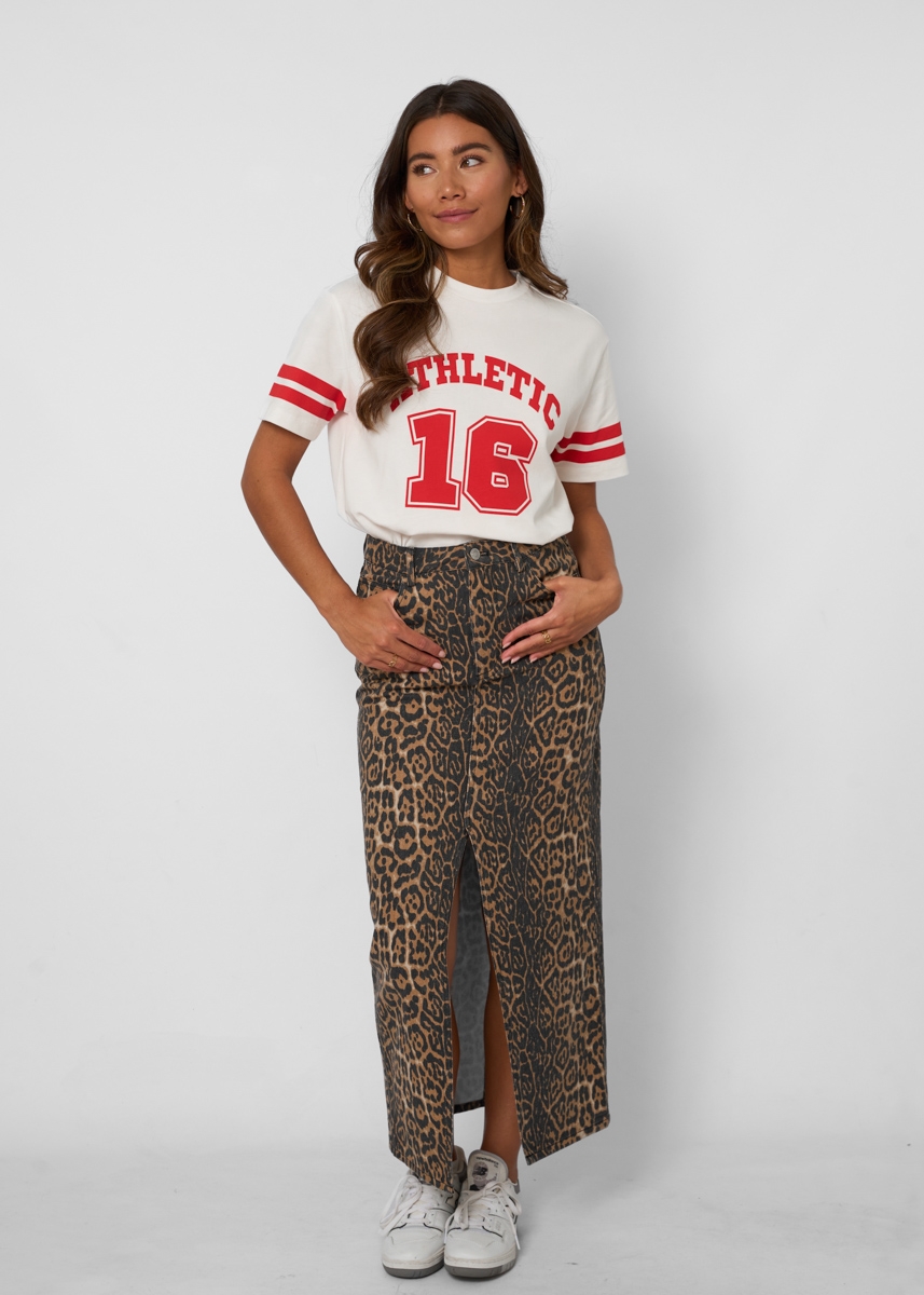 Hilde midi rok leopard