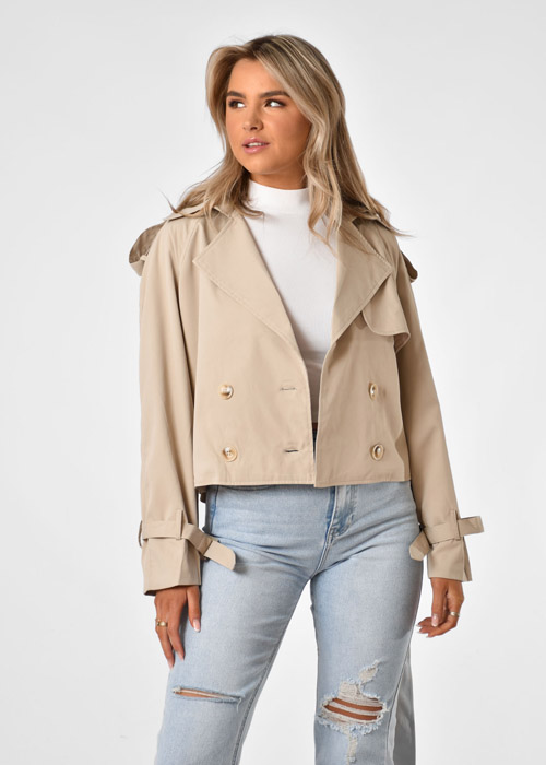 Lola korte trenchcoat beige