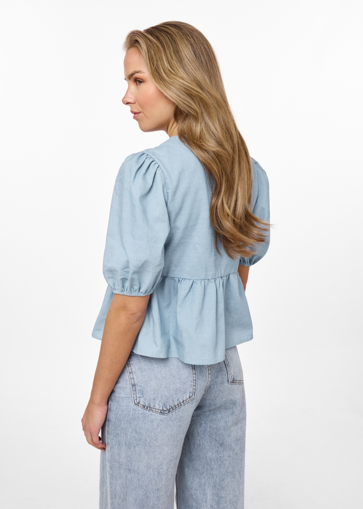 Yara top blauw