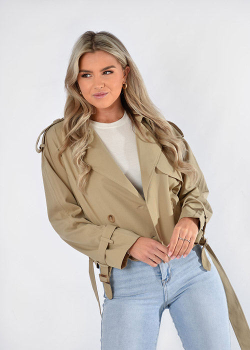 Lola korte trenchcoat camel