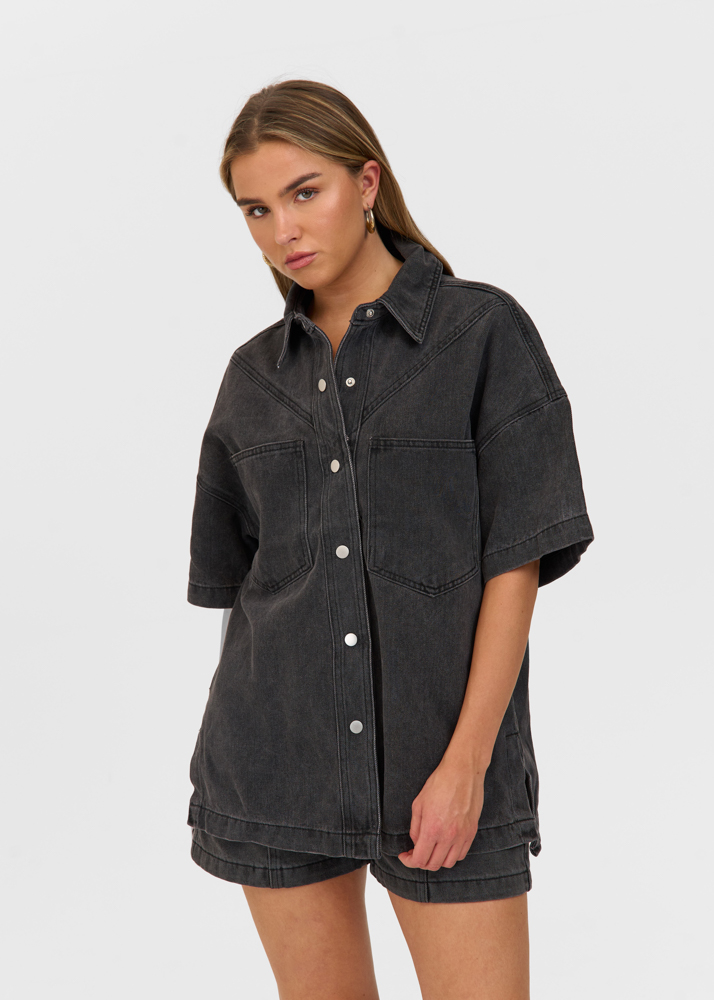 Signature denim blouse