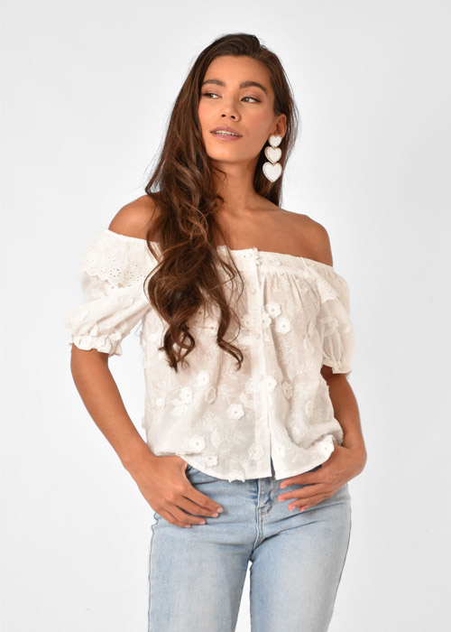 Maan blouse wit 