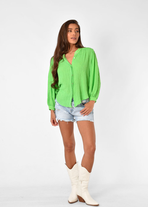 Feline blouse groen