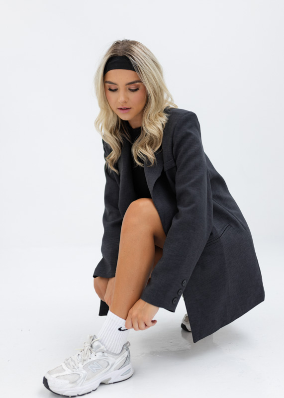 Saar blazer donkergrijs