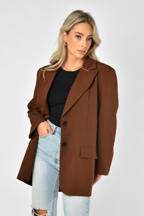 Noa blazer donkerbruin