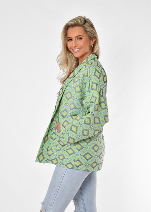 Veerle jasje groen aztec