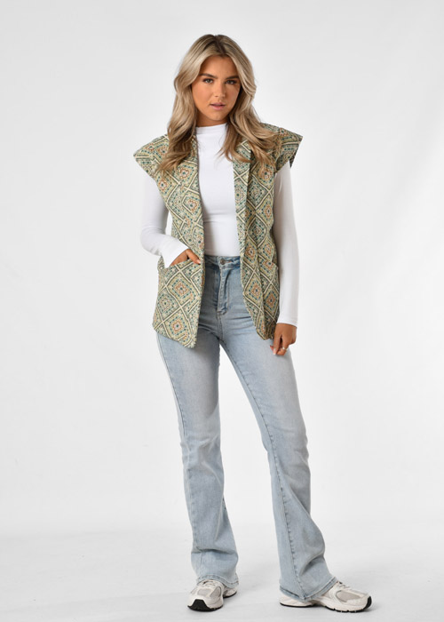 Anne gilet groen