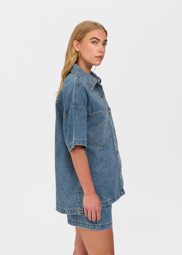 Signature denim blouse