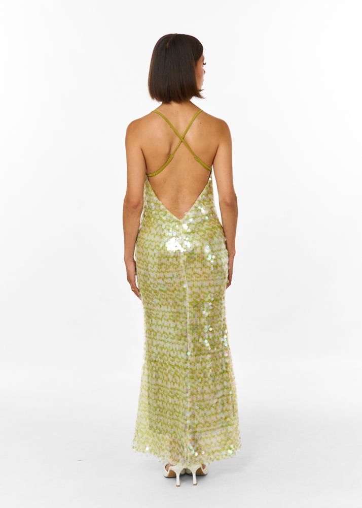 Ginie maxi jurk groen