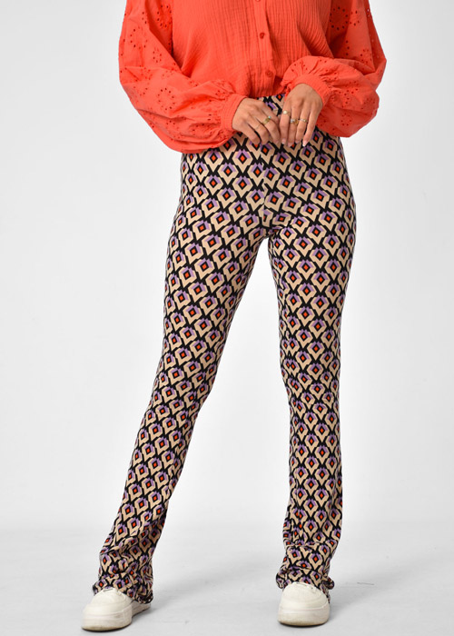 Lies flared broek paars