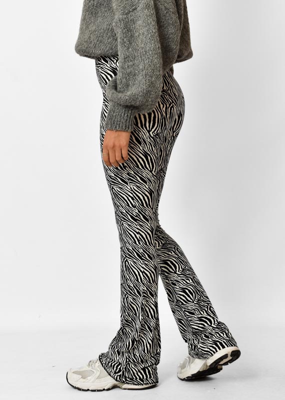 Lies flared zebra zwart
