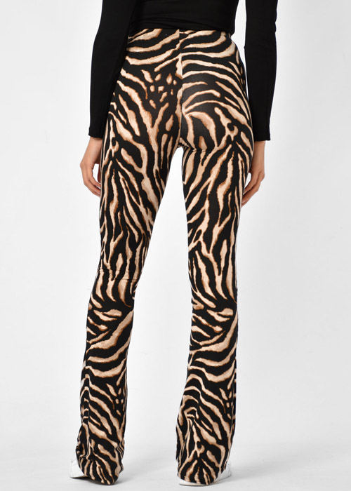 Lis flared broek zebra