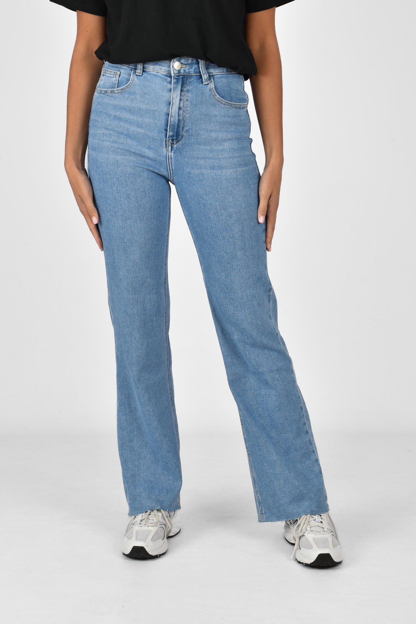 Bo wide leg jeans blauw